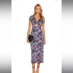 House of Harlow x REVOLVE Marseille Maxi Dress in Black Paisley Multi - NWT